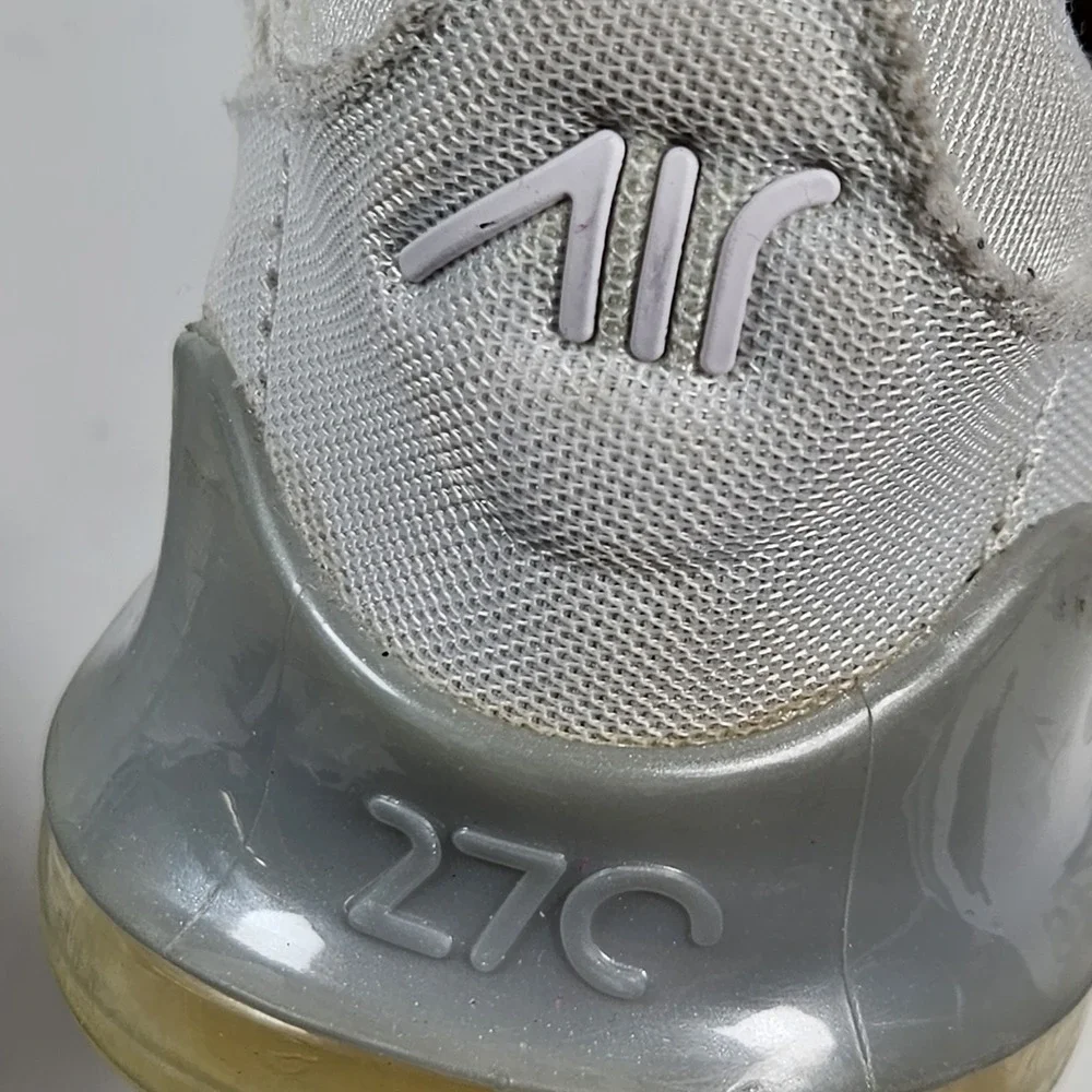 Nike Air Max 270 RT Kids 10C White‎  Platinum DD1646-103 Running Sneakers Shoes